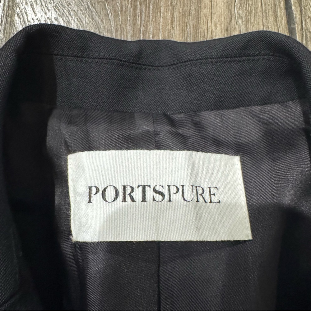 PORTSPURE Elegant Black Women's Blazer size 36 women 100% wool - Picture 5 of 7